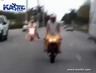 very bad bike stunt failure