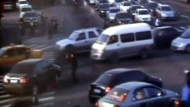 Horror crash caught on camera- cyclist hit by car