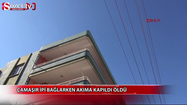 Çamaşır ipiş bağlarken akıma kapılarak öldü