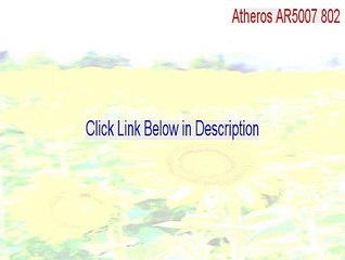 Atheros AR5007 802.11b/g WiFi Adapter Full (Download Here)