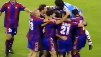 احتفالات برشلونة في البرنابيو بتحقيق كاس الملك سنة 1997