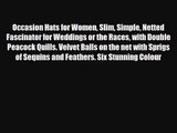 Occasion Hats for Women Slim Simple Netted Fascinator for Weddings or the Races with Double