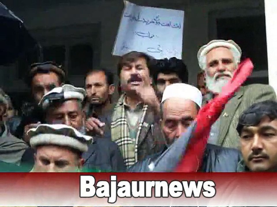 Bajaur PPP Protest  Sanet Elaction on 05 03 2015