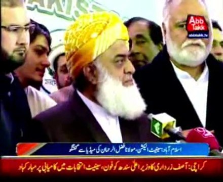 Islamabad Senate election, Maulana Fazlur Rehman press conference