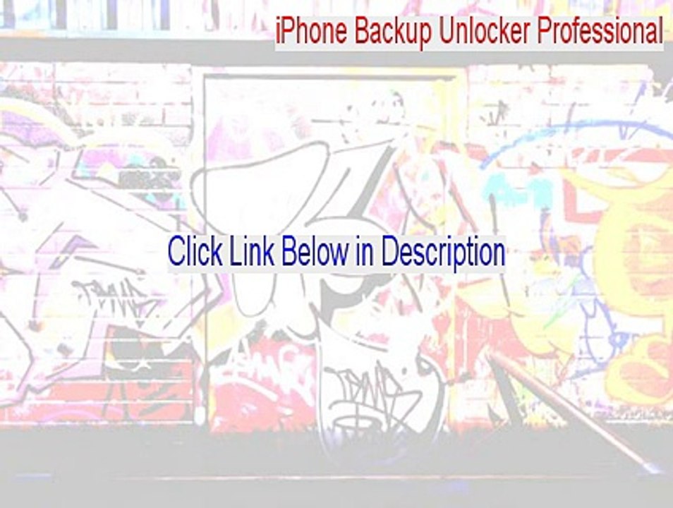 iPhone Backup Unlocker Professional Download - Download Here (2015)