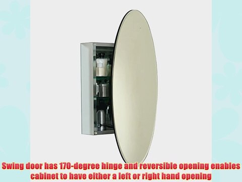 Zenith MVA2030 Oval Beveled Medicine Cabinet 20-Inch Frameless