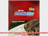 MET-Rx Protein Plus Protein Bar Chocolate Fudge Deluxe 3-oz Bars 12 Count (Pack of 3)