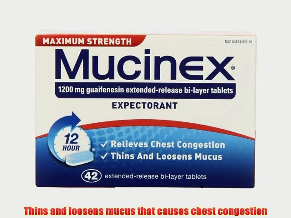 Mucinex Maximum Strength 12-Hour Chest Congestion Expectorant Tablets (126 Count)