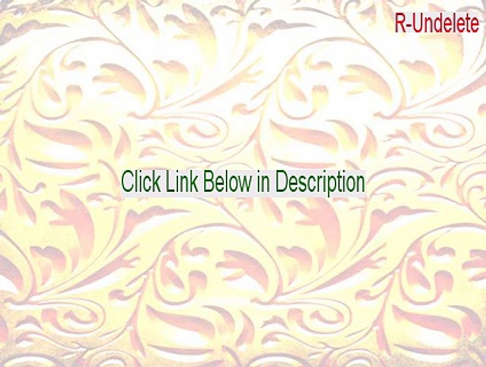 R-Undelete Serial (Download Now 2015)