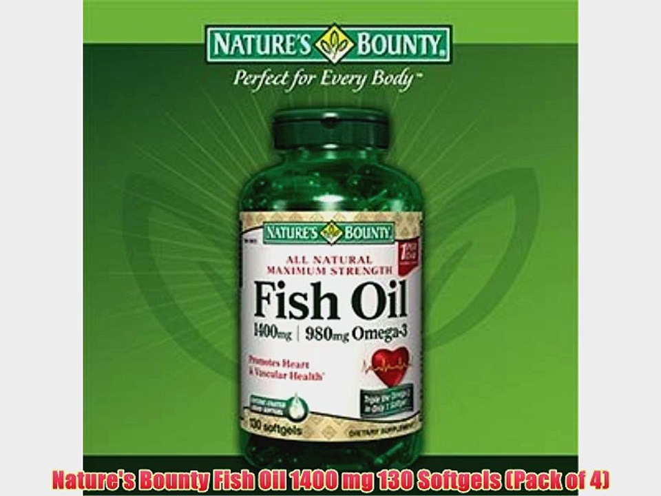 Nature's Bounty Fish Oil 1400 mg 130 Softgels (Pack of 4)