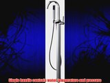 EAGO PL065 Floor Mounted Tub Filler with Hand Held Shower Head Polished Chrome