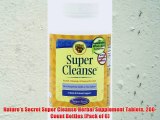 Nature's Secret Super Cleanse Herbal Supplement Tablets 200-Count Bottles (Pack of 6)