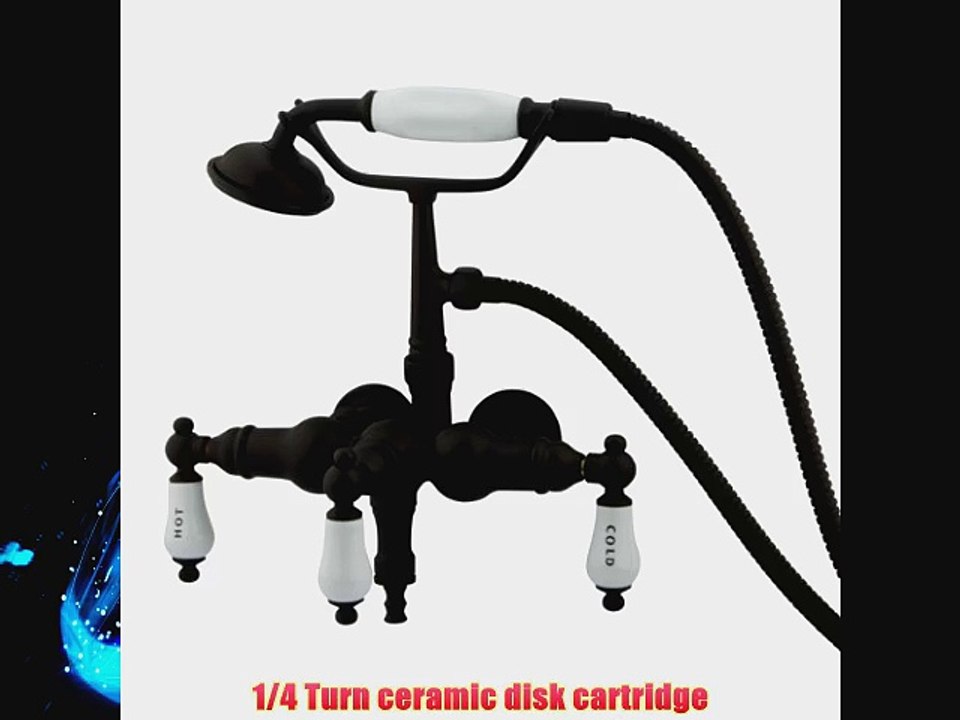 Kingston Brass CC21T5 Vintage Leg Tub Filler with Hand Shower Oil Rubbed Bronze