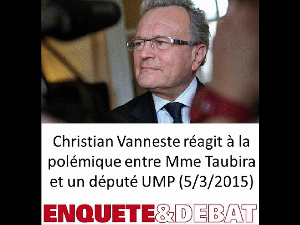 Christian Vanneste réagit à la polémique entre le garde des sceaux et le député-maire UMP de Tourcoing