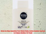 Nivea for Men Sensitive Post Shave Balm Active Comfort System 3.3-Ounce Bottles (12 Pack)
