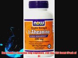 Now Foods L-Theanine Veg Capsules 200 mg 120 Count (Pack of 3)