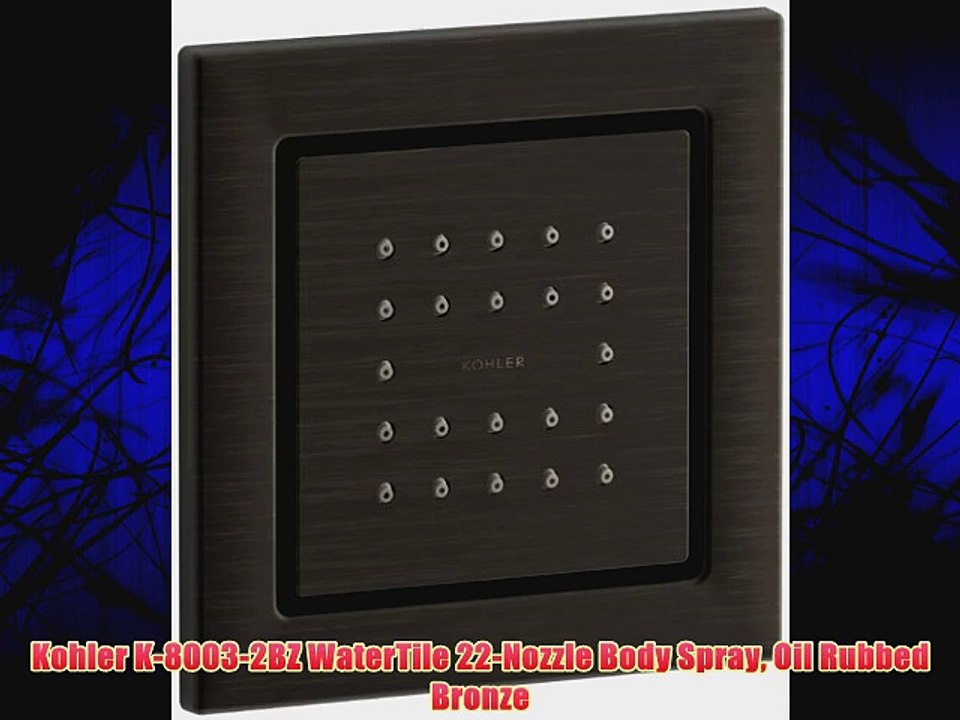 Kohler K-8003-2BZ WaterTile 22-Nozzle Body Spray Oil Rubbed Bronze