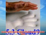 Zippered Cover and Classic Comfort Pillow included with 5.3 Cloud9 Cal-King 4 Inch 100% Visco