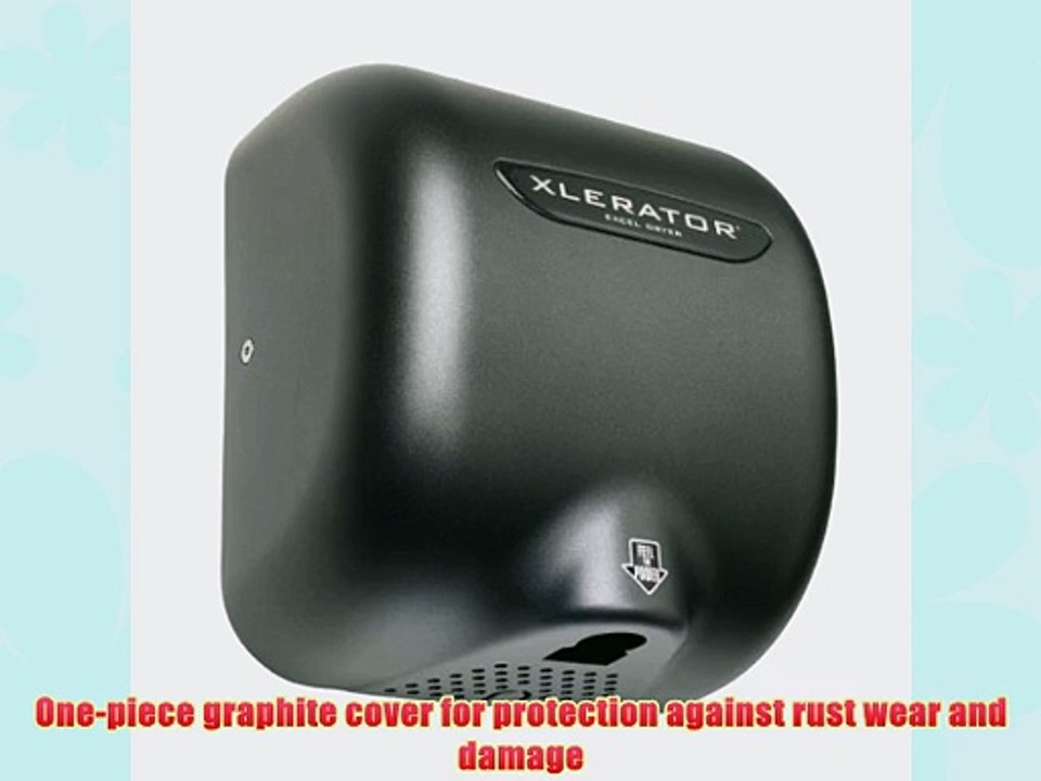 XLERATOR XL-GR Automatic High Speed Hand Dryer with Graphite Cover and 1.1 Noise Reduction