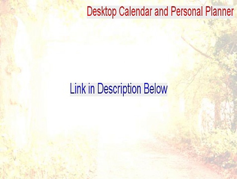 Desktop Calendar and Personal Planner Crack - Instant Download