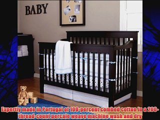 Pinzon 100% Combed Cotton 200TC Percale Hotel Stitching Crib Set Powder Blue