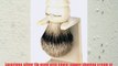 Edwin Jagger Large Silver Tip Badger Hair Shaving Brush With Drip Stand - Imitation Ivory