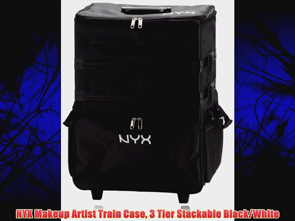 NYX Makeup Artist Train Case 3 Tier Stackable Black/White