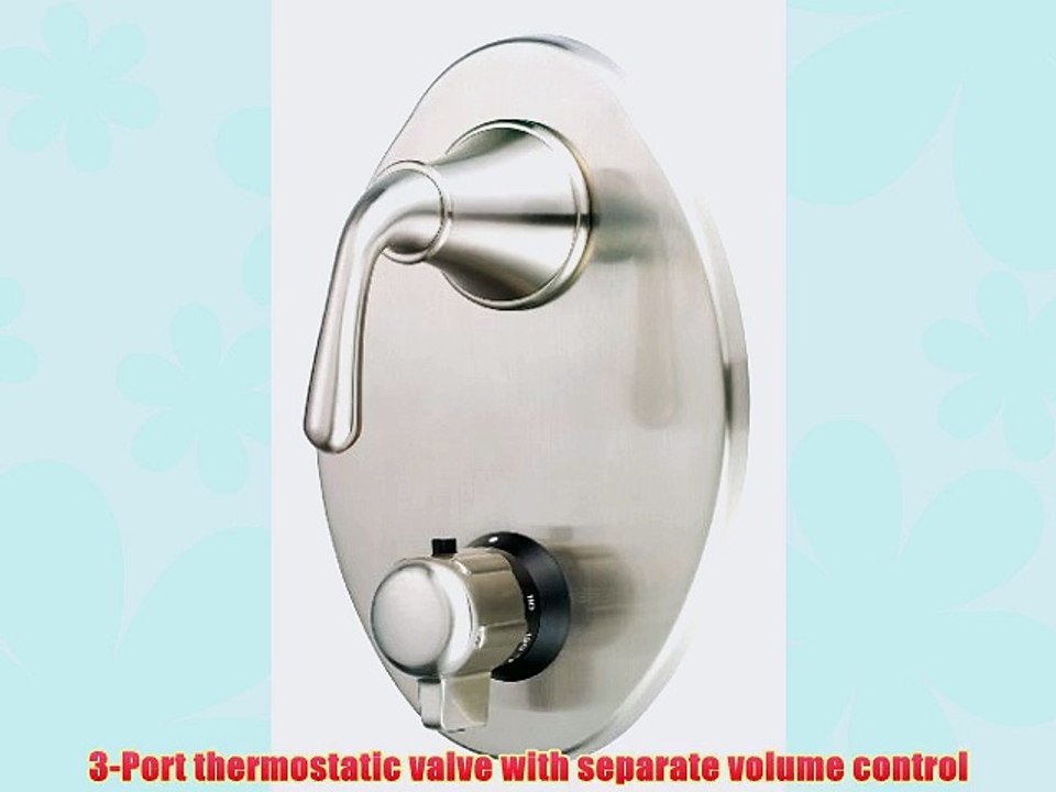 Danze D560156BN Bannockburn Two Handle 1/2-Inch Thermostatic Shower Valve with Trim Brushed