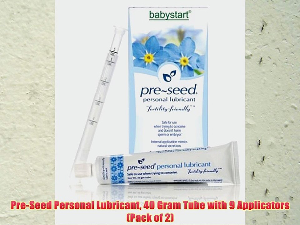 Pre-Seed Personal Lubricant 40 Gram Tube with 9 Applicators (Pack of 2)