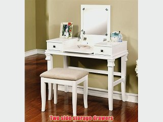 Linon Vanity Set Angela White