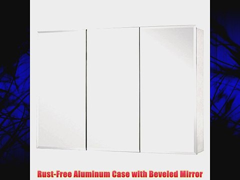 Pegasus SP4588 26-Inch by 48-Inch Tri-View Beveled Mirror Medicine Cabinet Clear