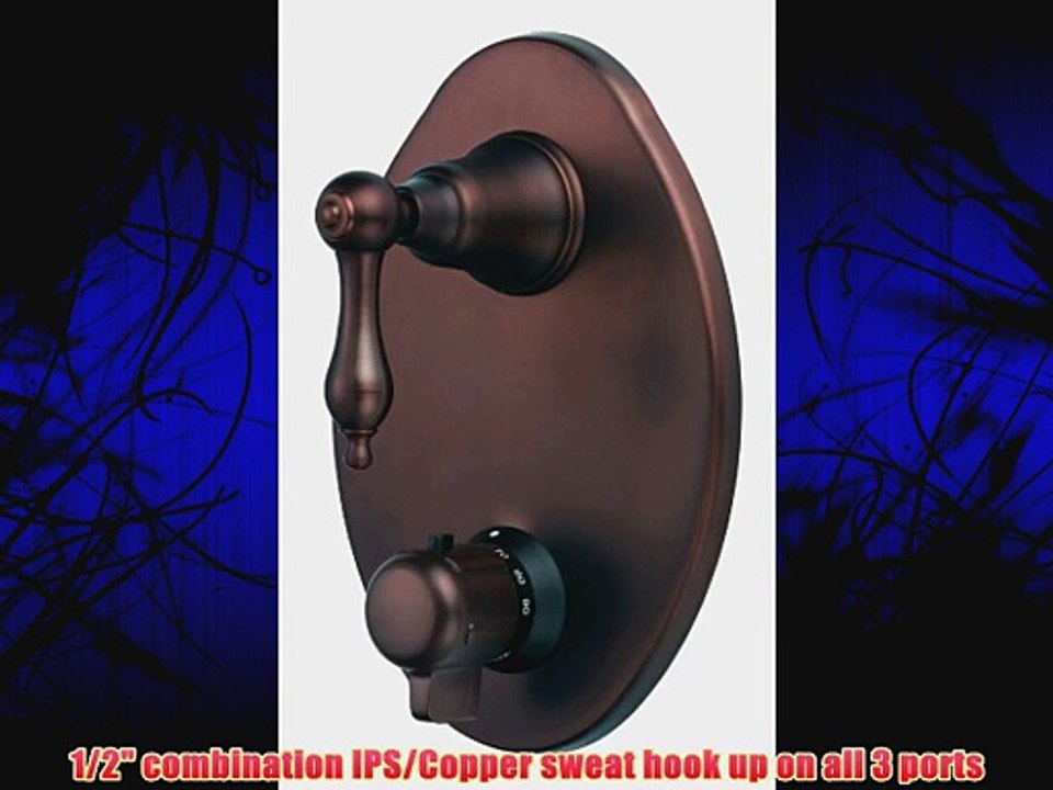 Danze D560140RB Fairmont Two Handle 1/2-Inch Thermostatic Shower Valve with Trim Oil Rubbed