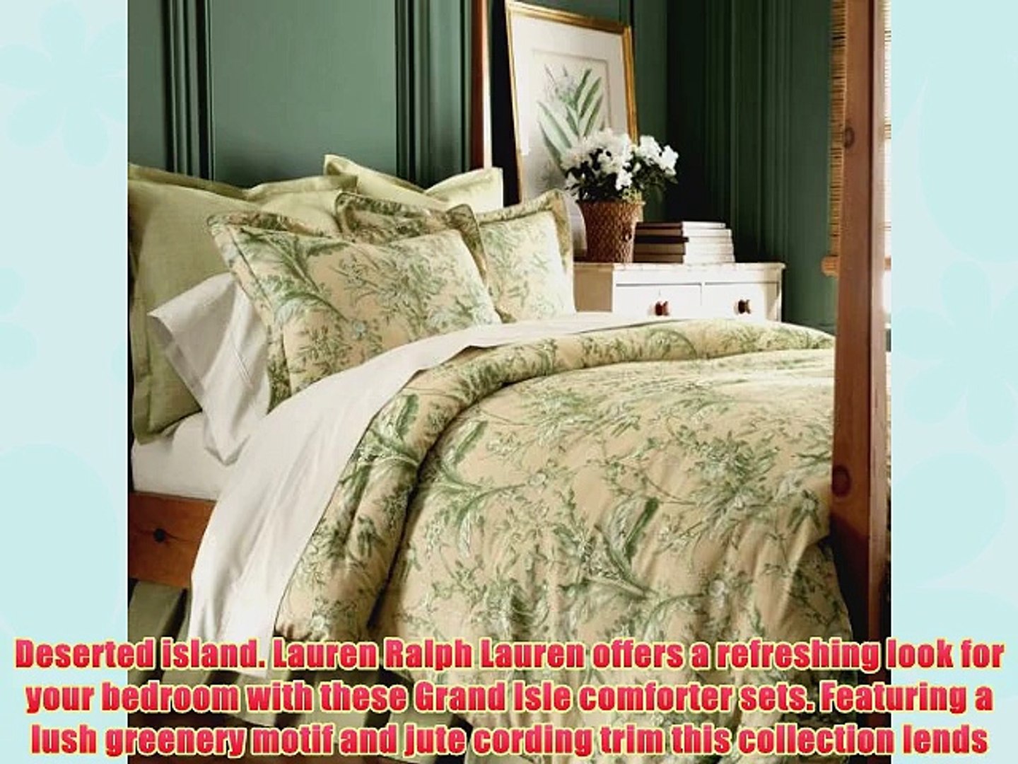 Lauren By Ralph Lauren Grand Isle Green Floral 4 Piece Queen