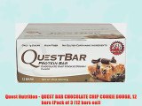 Quest Nutrition - QUEST BAR CHOCOLATE CHIP COOKIE DOUGH 12 bars (Pack of 3 (12 bars ea))