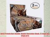 Quest Protein Bars Bundle Double Chocolate Chunk 12 Count Box (Pack of 4)