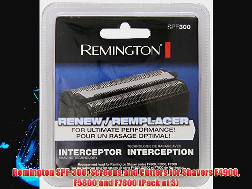 Remington SPF-300: Screens and Cutters for Shavers F4900 F5800 and F7800 (Pack of 3)
