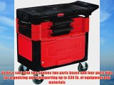 Rubbermaid Commercial Service Cart with 2 Boxes 4 Bins and Cabinet 2 Shelves Black 330 lbs