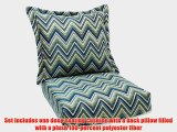 Pillow Perfect Deep Seating Cushion and Back Pillow with Fischer Lagoon Sunbrella Fabric