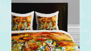 DENY Designs Ginette Fine Art Abstract Sunflowers Duvet Cover King
