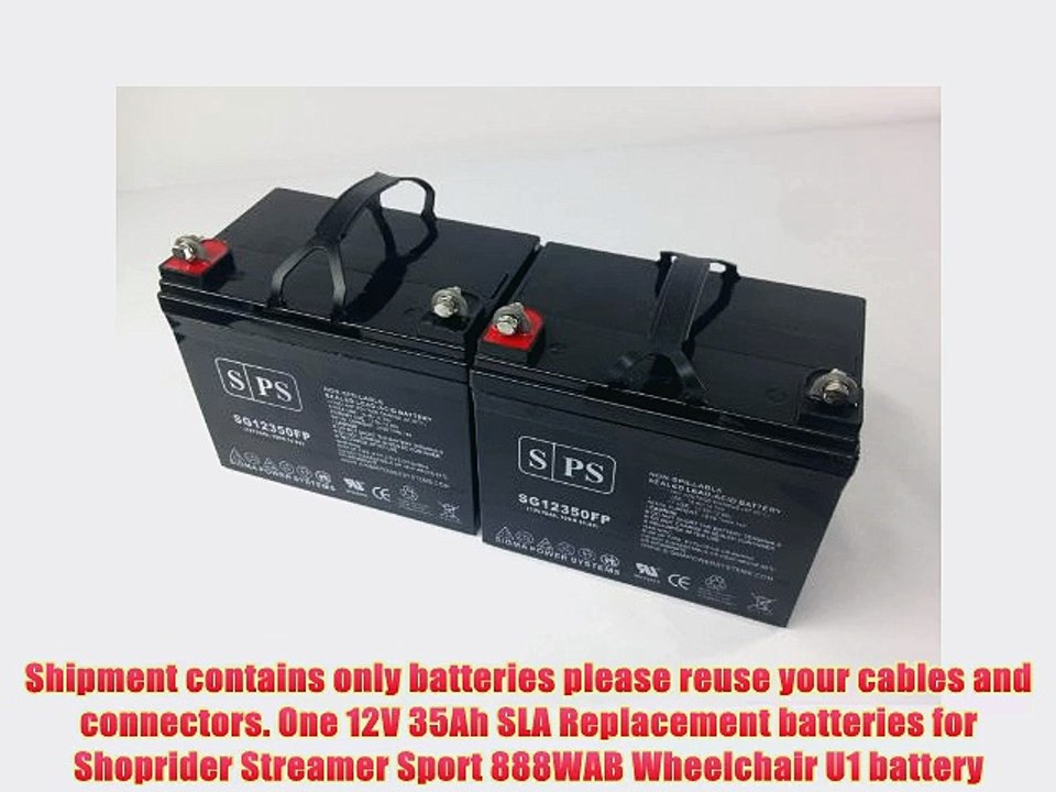 Shoprider Streamer Sport 888WAB Wheelchair U1 replacement battery - SPS Brand ( 2 pack - 12V