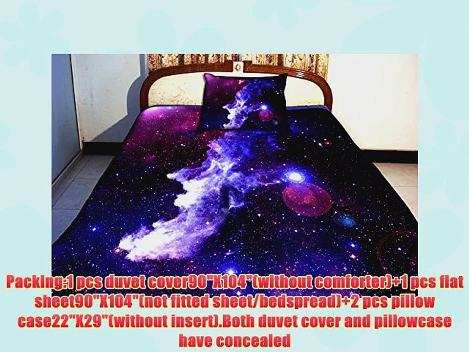 Anlye Luxury Home Decor Bedding Set 2 Sides Printing Purple Nebula Quilt Cover Nebula Bed Linen