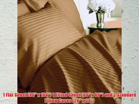8PC ITALIAN 1000TC Egyptian Cotton GOOSE DOWN COMFORTER Bed in a Bag - Sheet Duvet Queen Brown