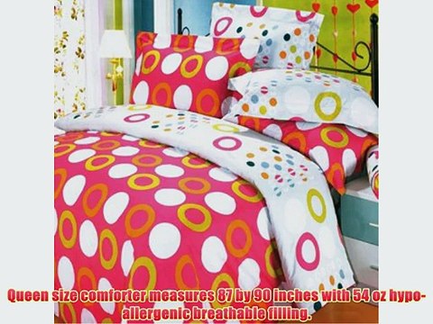 Blancho Bedding - [Coral Red] Luxury 7PC Bed In A Bag Combo 300GSM (Queen Size)