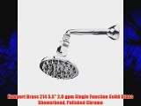 Newport Brass 214 5.5 2.0 gpm Single Function Solid Brass Showerhead Polished Chrome