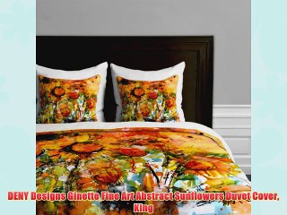 DENY Designs Ginette Fine Art Abstract Sunflowers Duvet Cover King