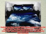 Anlye Dorm Bedding Set for Home Decor 2 Sides Printing White Clouds Mass in the Blue Sky Duvet