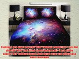 Anlye Home Decor Bedding Set 2 Sides Printing Purple Nebula Quilt Coverlet Purple Nebula Linen