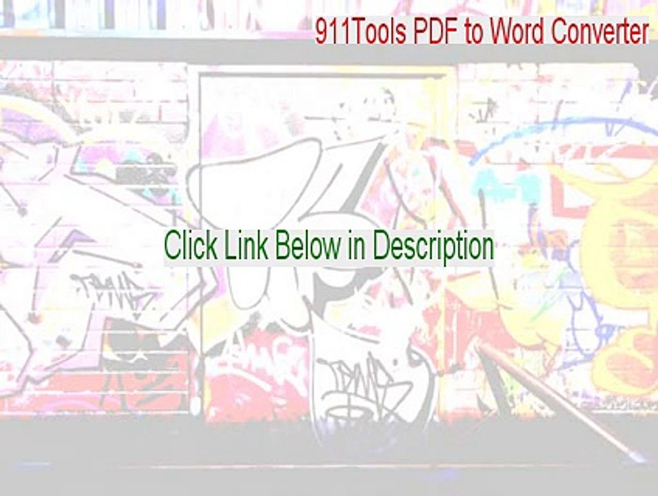 911Tools PDF to Word Converter Download Free [Legit Download 2015]