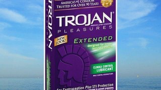 Trojan Pleasures Extended Pleasure Lubricated Latex Condoms-12 ct (Pack of 5)