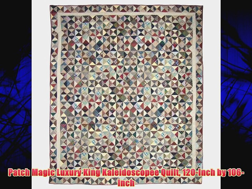 Patch Magic Luxury King Kaleidoscopee Quilt 120-Inch by 106-Inch